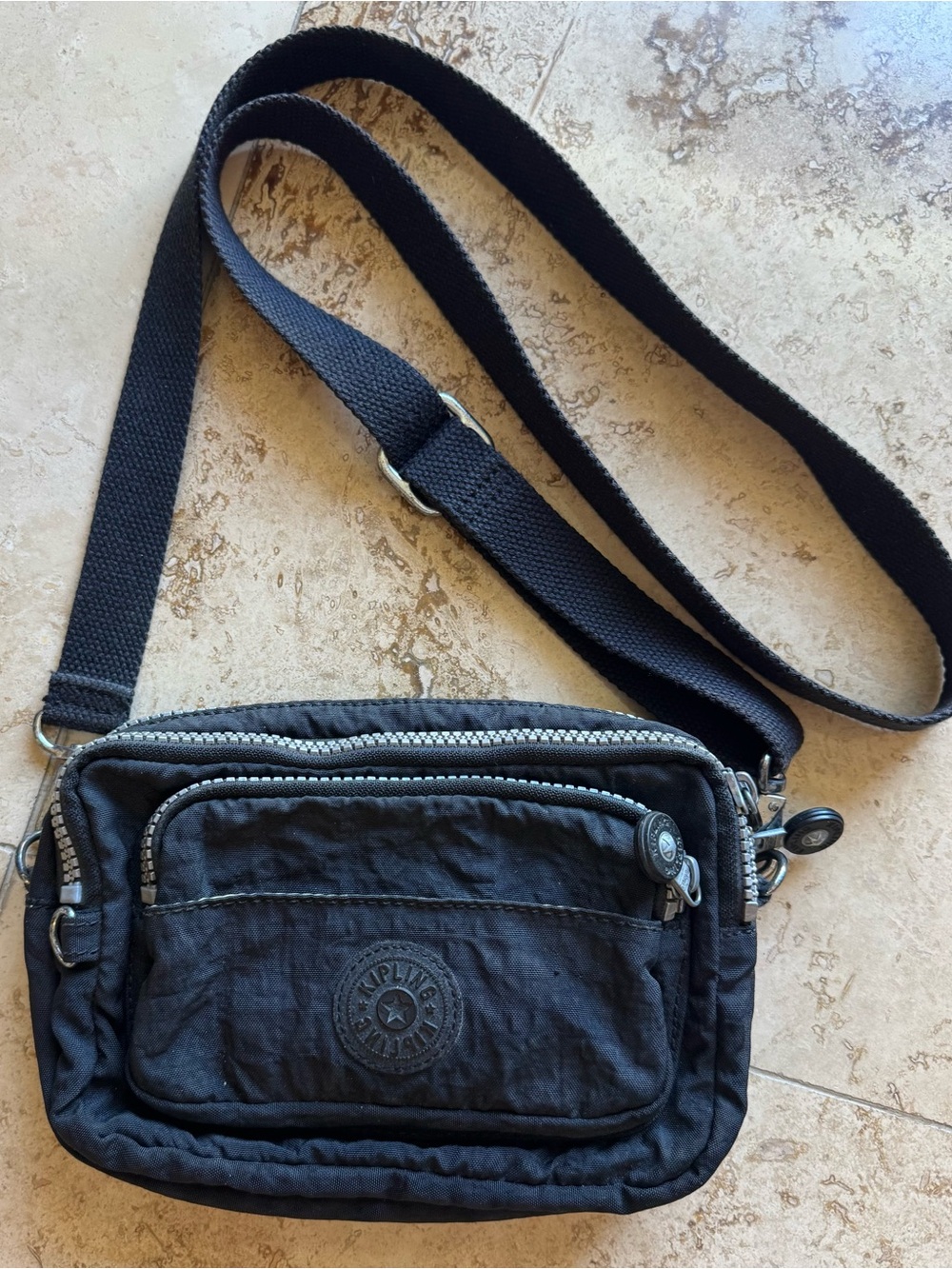 KIPLING Black Crossbody Bag AND Fanny pack all in one!!